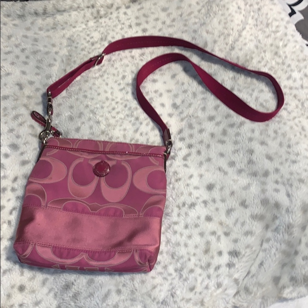 Pink Coach Over the Shoulder Purse